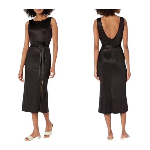Dress the Population Women's Karlie Bodycon Midi Stretch Dress Black Size Med - Picture 1 of 10